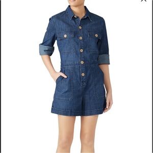 Sanctuary Coronado Denim Surplus Long Sleeve Romper Size Large